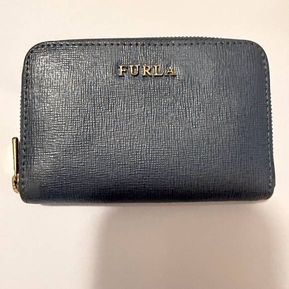 Furla Navy Textured Wallet - Picture 1 of 8